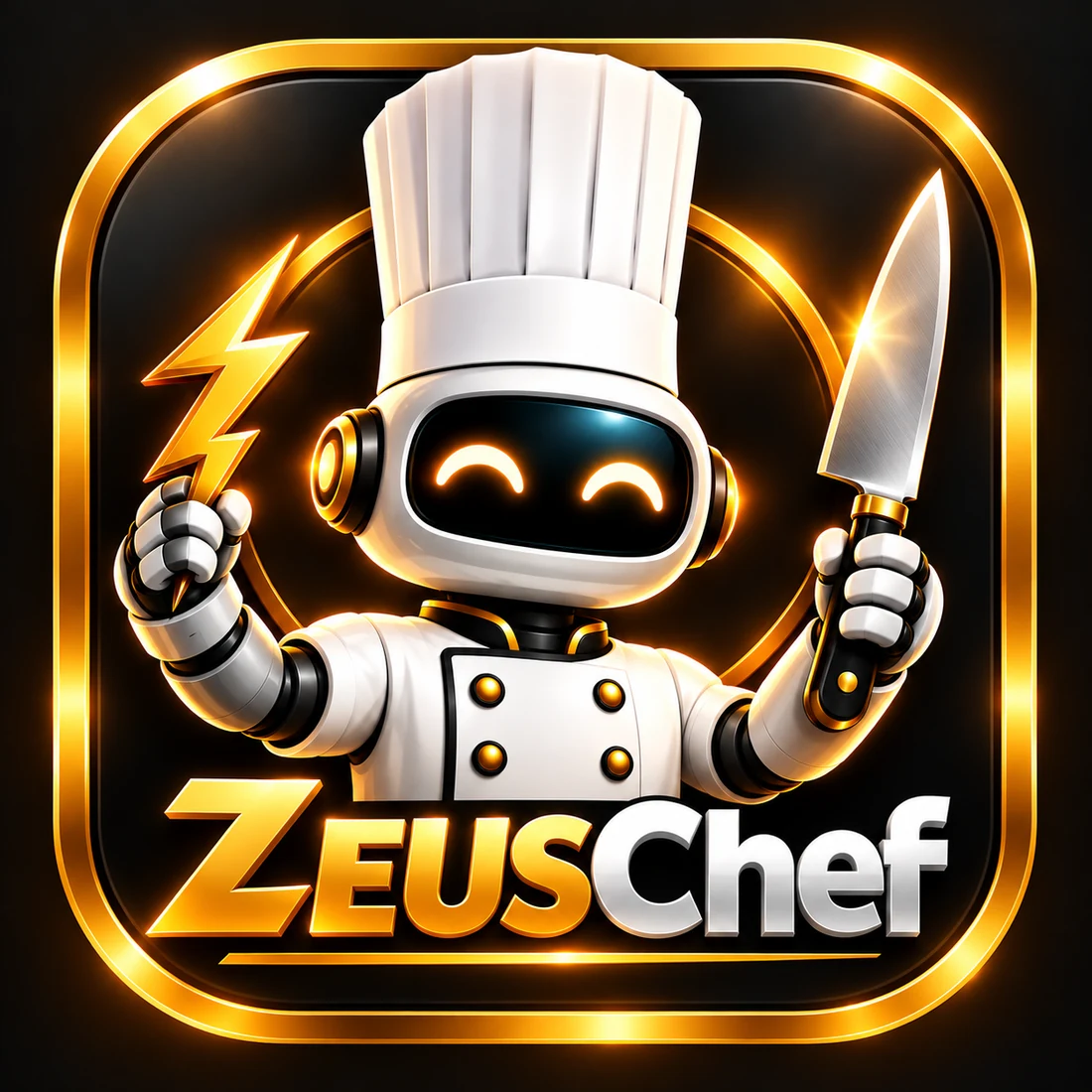 ZeusChef robot chef gold app emblem